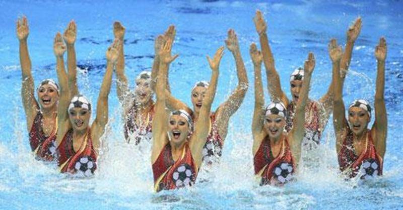 L'équipe canadienne de nage synchronisée en a mis plein la vue lors de son programme libre, le 10 août, aux Jeux olympiques de Londres.