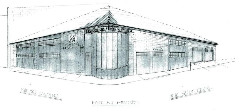 Marcel McDermott a couché sur papier l’idée d’un stationnement couvert où la Ville pourrait tenir un kiosque d’information pour les visiteurs, au centre-ville. Photo François Larivière | Le Courrier ©