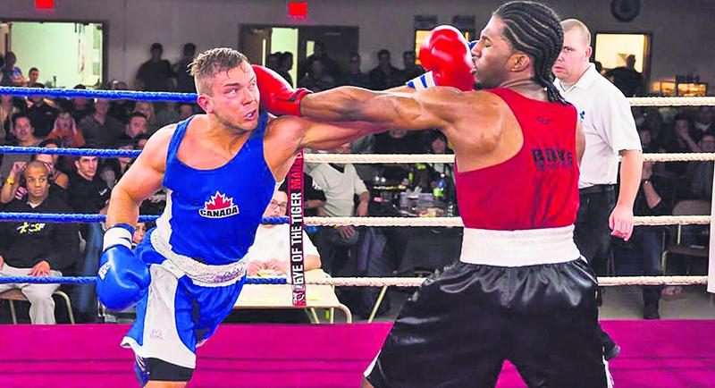 Richard Horth a été élu meilleur boxeur de la soirée. Il a remporté son combat face à Steeven Carasco par K.O. technique. Photo Courtoisie Jean Rouleau