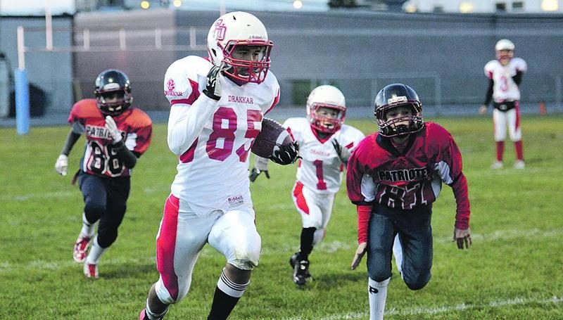 Malgré la défaite des siens, Ershad Abdul, du Drakkar, s’est fait remarquer en défilant sur toute la longueur du terrain pour inscrire le touché après la réception d’une passe à sa ligne de 10. Photo François Larivière | Le Courrier ©