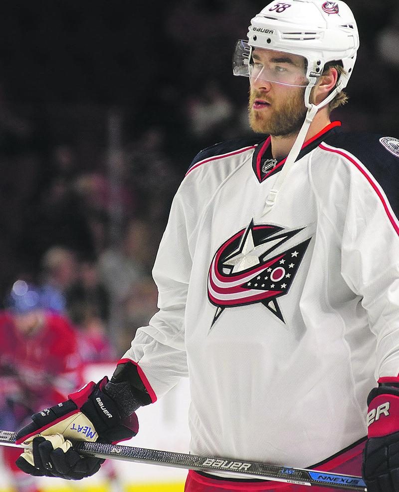 Le Maskoutain David Savard était de passage au Centre Bell mardi alors que les Blue Jackets rendaient visite au Canadien. Photo Robert Gosselin | Le Courrier ©