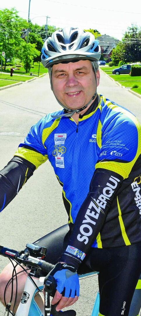 Mario Séguin enfourchera son vélo les 9 et 10 juillet lors du Cyclo-défi Enbridge contre le cancer. Photo François Larivière | Le Courrier ©