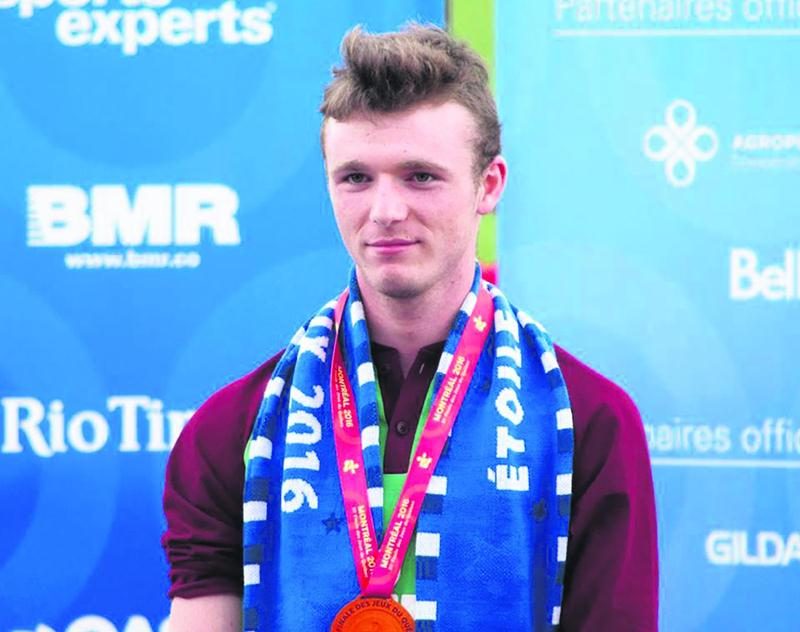 Samuel Carmel (Saint-Denis-sur-Richelieu) a remporté deux médailles de bronze en athlétisme pour Richelieu-Yamaska. Photo Courtoisie Jean Bélanger