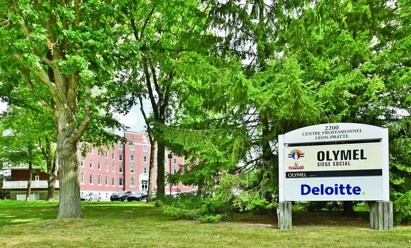 Le siège social d’Olymel situé sur l’avenue Pratte à Saint-Hyacinthe. Photo François Larivière | Le Courrier ©