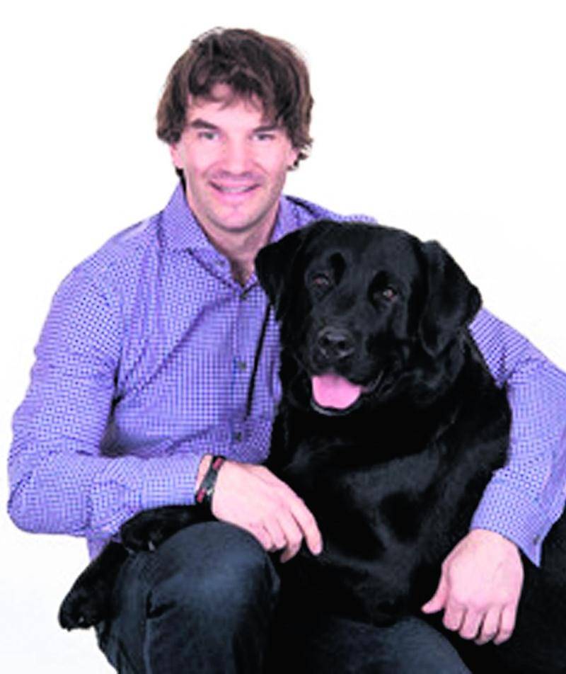Nicolas St-Pierre et son chien Roger