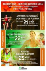 La programmation ­automne des activités de loisir dans votre publi-sac la semaine prochaine