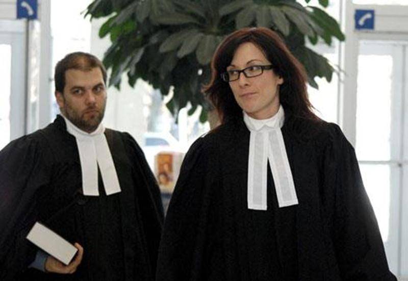 La procureure de la Couronne, Me Julie Laborde, et l'avocat de la défense, Me Marc-André Gauthier.