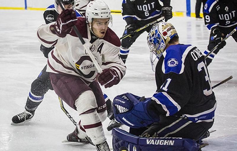 Anthony Beauregard, de Saint-Damase, a obtenu un contrat d’essai amateur avec le Rocket de Laval après avoir terminé au sommet du classement des pointeurs de la ligue canadienne de hockey universitaire. Photo Stingers de Concordia