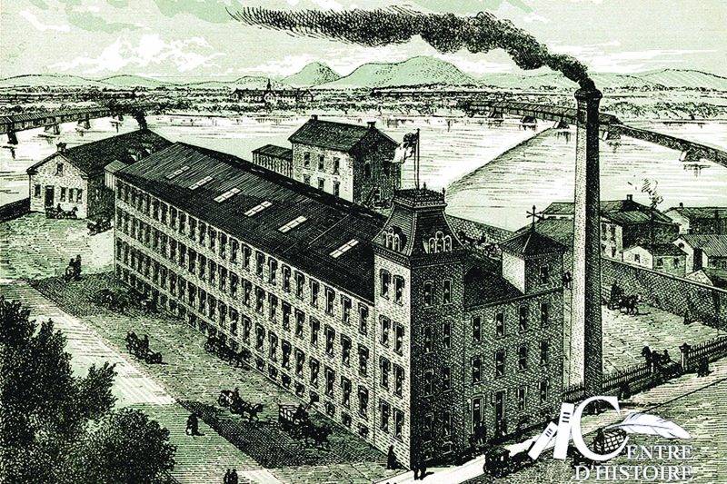 L’usine Louis Côté et Frère. Source : St-Hyacinthe illustré en 1886. Coll. Centre d’histoire de Saint-Hyacinthe.