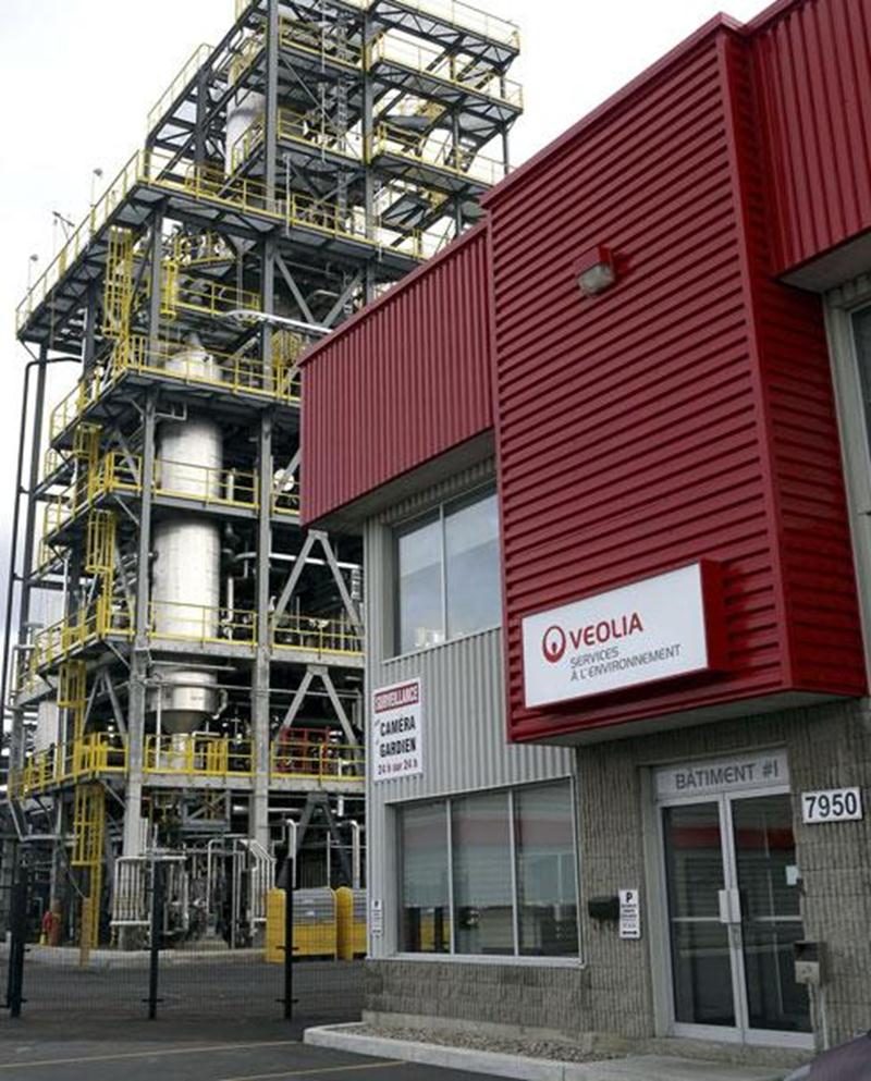 Un déversement s'est produit à l'usine Veolia de Saint-Hyacinthe le 25 novembre 2013.