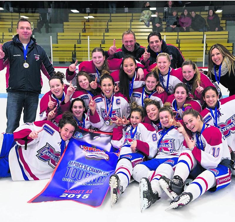 L’Express midget AA a remporté le week-end dernier le tournoi des Rapides de Champlain-Longueuil. Photo Courtoisie