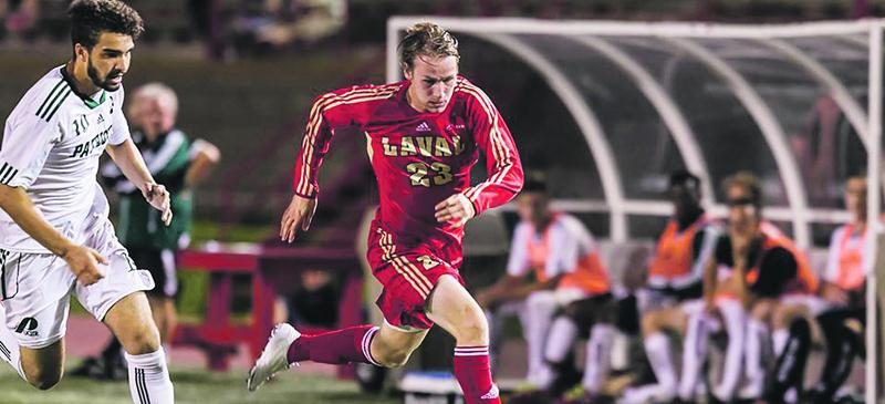 Après quatre saisons avec le Rouge et Or de l’Université Laval, Kevin Cossette a signé un contrat avec le Louisville City FC dans la USL. Photo Facebook Rouge et Or de l’Université Laval