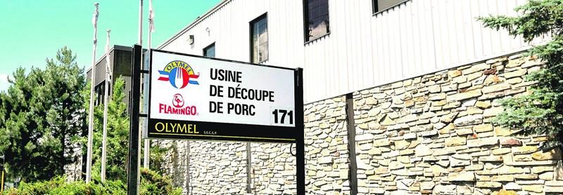 Les immeubles Olymel, à Saint-Simon, ont été dévalués de 1,2 million $, ce qui permettra à l’entreprise d’épargner annuellement quelques milliers de dollars en taxe foncière. Photo François Larivière | Le Courrier ©