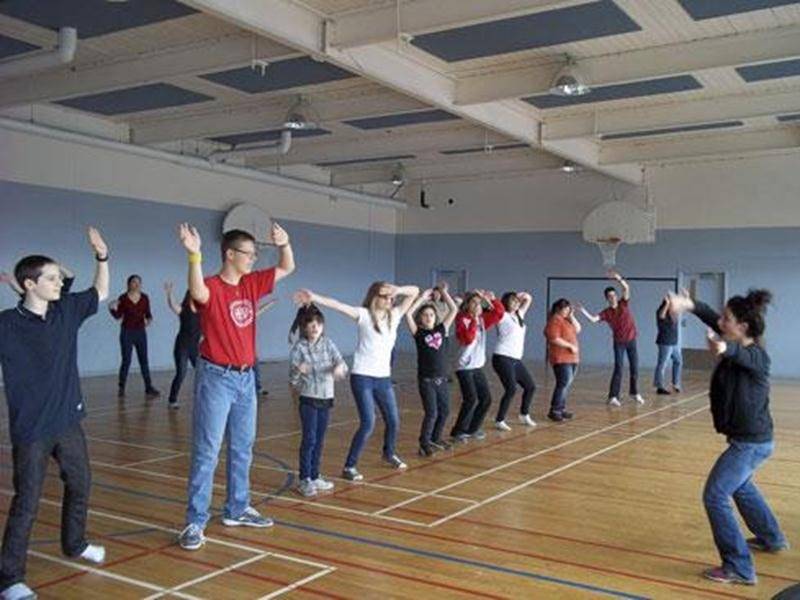 Les élèves de l'école secondaire Fadette ont décidé de donner de leur temps pour aider des enfants de l’école René-St-Pierre à découvrir la danse Zumba.
