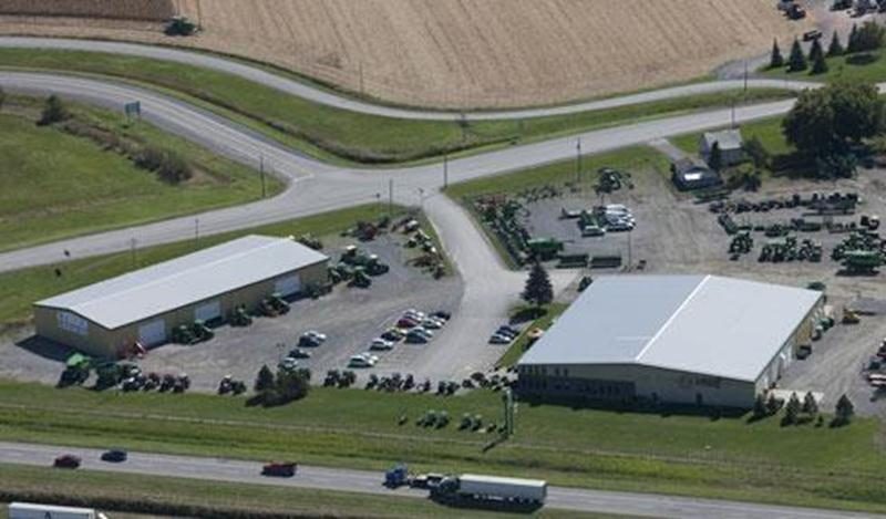 Vue aérienne du siège social des Équipements Laguë à Saint-Hyacinthe.