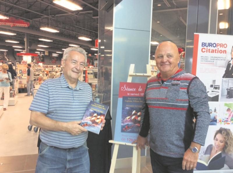 Guy McNicoll (à droite) est féru d’histoire et cela transparaît dans sa plume.  Photo courtoisie