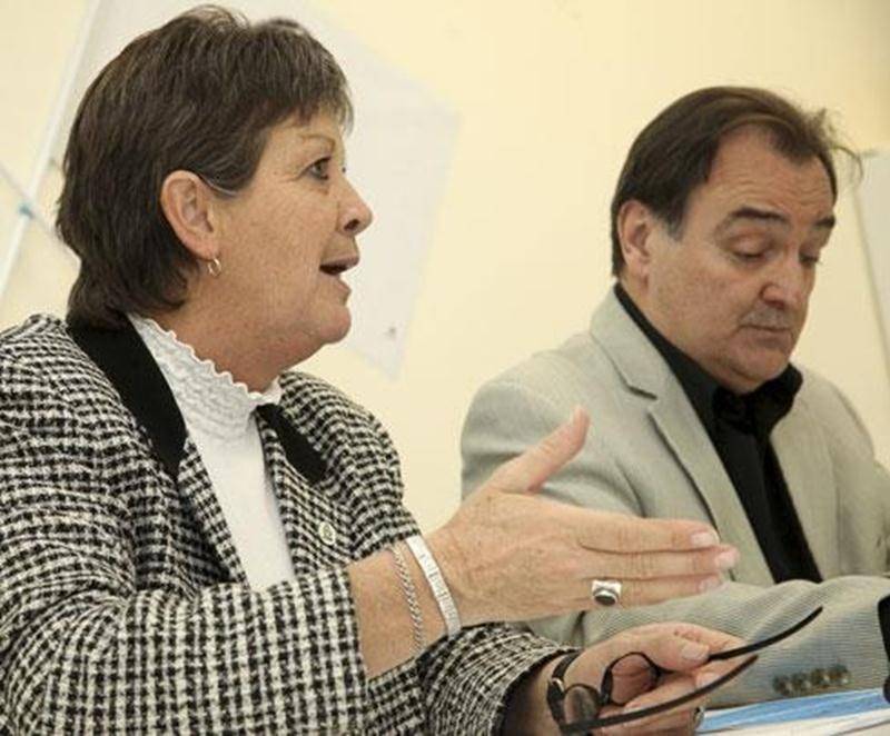 Pierrette Poirier, présidente du Conseil central de la Montérégie CSN et Michel Lessard, conseiller à Fondaction CSN.