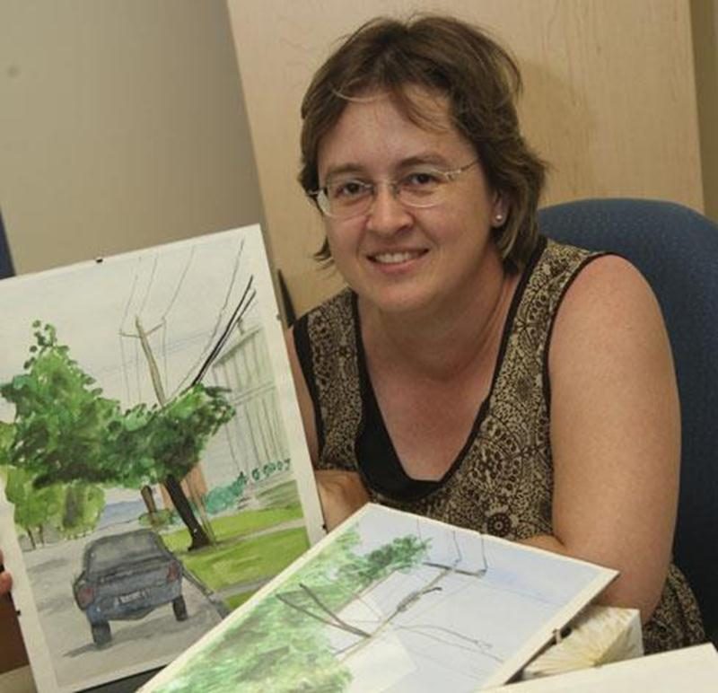 L'artiste-peintre Roxane Lavoie exposera une trentaine d'aquarelles sur papier 11 x 14 pouces ainsi que deux de 20 x 30 pouces.