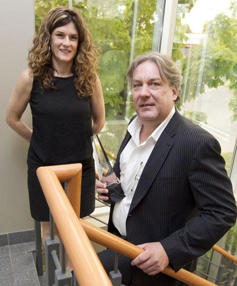 Le directeur général du CLD et de la Cité, Mario De Tilly, en compagnie de la directrice générale adjointe, Nathalie Laberge.