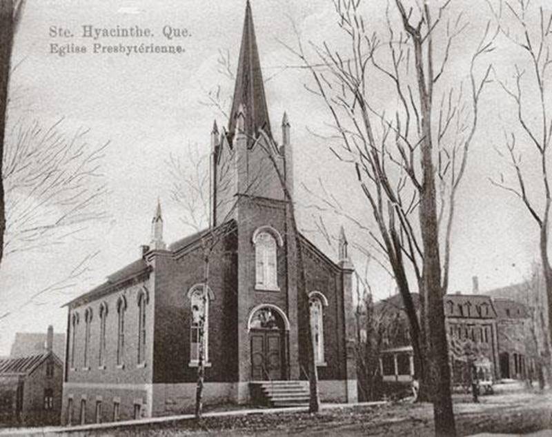 L’église presbytérienne de Saint-Hyacinthe, vers 1900. Archives CHSH.