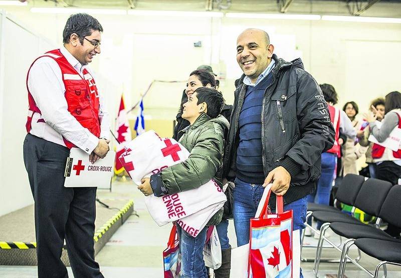 En Montérégie, 89 bénévoles de la Croix-Rouge ont participé à l’accueil des réfugiés syriens. Photo Immigration Réfugiés et Citoyenneté Canada