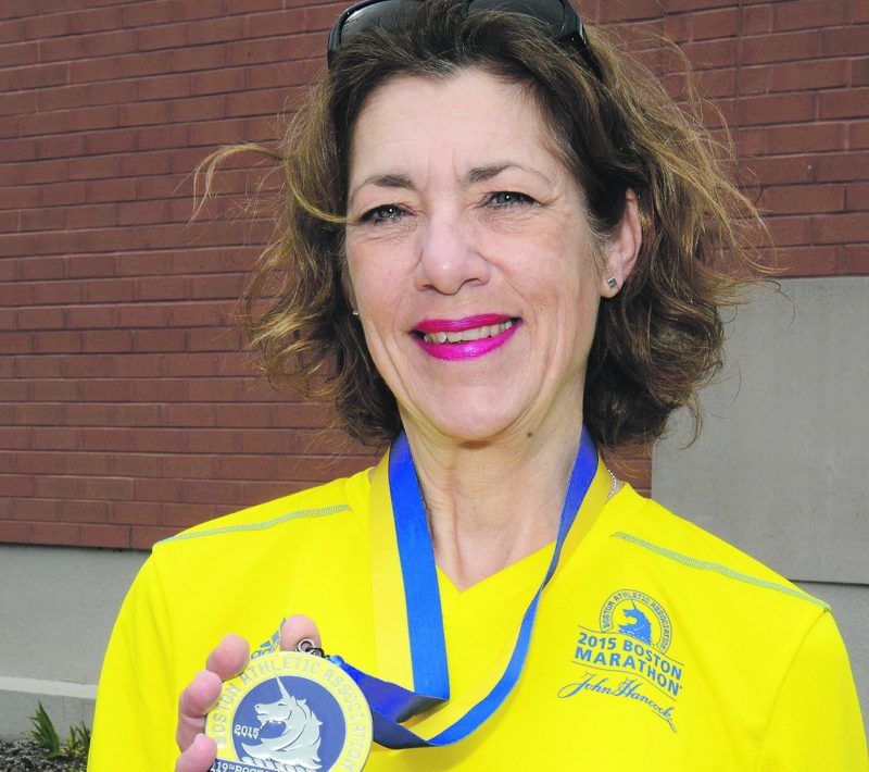 Élaine Colpron a participé pour la première fois au marathon de Boston. Photo François Larivière | Le Courrier ©