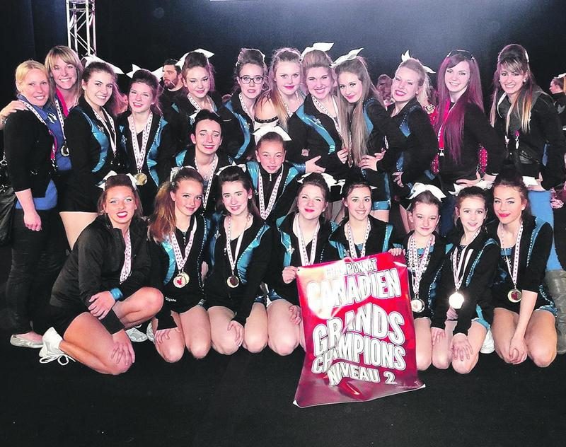 Trois équipes de ProCheer Association ont défendu avec succès leur titre au championnat canadien de cheerleading. Photo Courtoisie