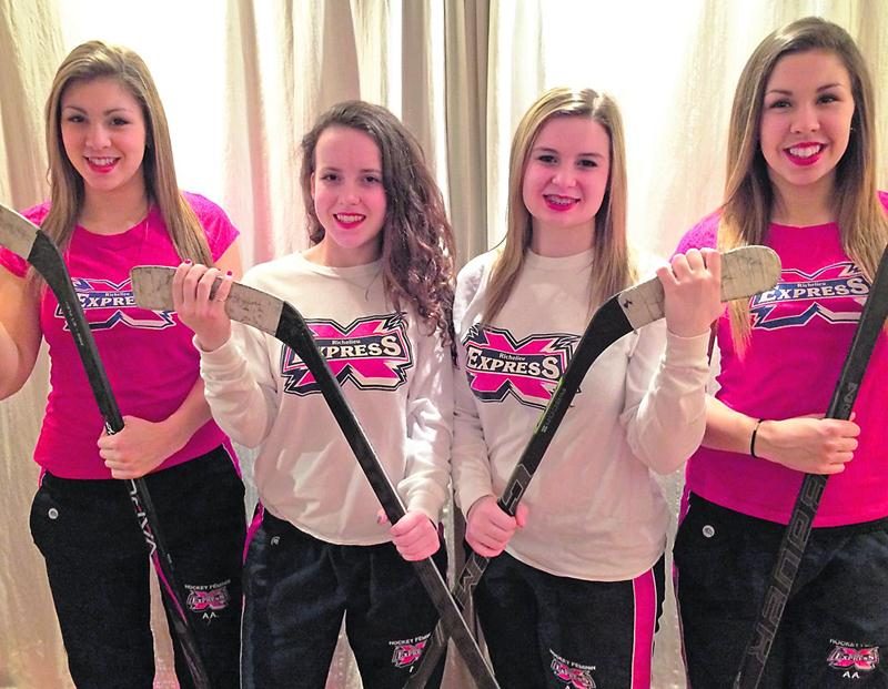 L’Express du Richelieu compte quelques talents locaux, dont Éloïse Dubé (Saint-Hyacinthe), Rosalie Hétu (Saint-Dominique), Flavie Cadorette (Mont-Saint-Hilaire) et Alexane Dubé (Saint-Hyacinthe). Photo Courtoisie