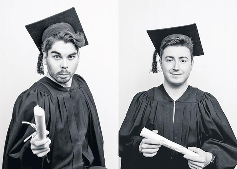 Hugo Lamirand et Alexandre Meunier font partie de la cohorte de 13 étudiants qui se produiront sur scène dans le cadre de la tournée des finissants de l’École nationale de l’humour