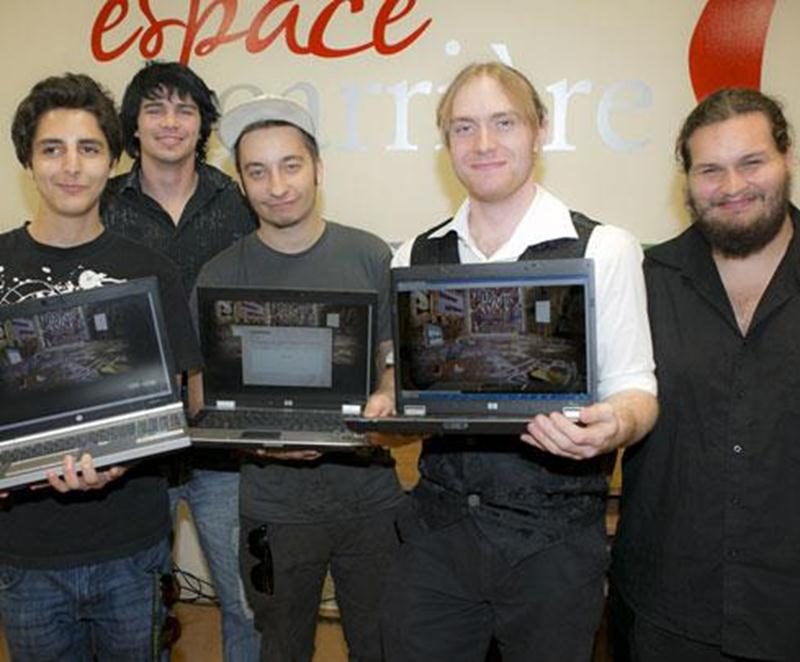 Sur la photo on retrouve, de gauche à droite, Yassine Choquette, Gabriel Gazaille, Olivier Ballard, Serge Alix St-Pierre et Dave Tremblay.
