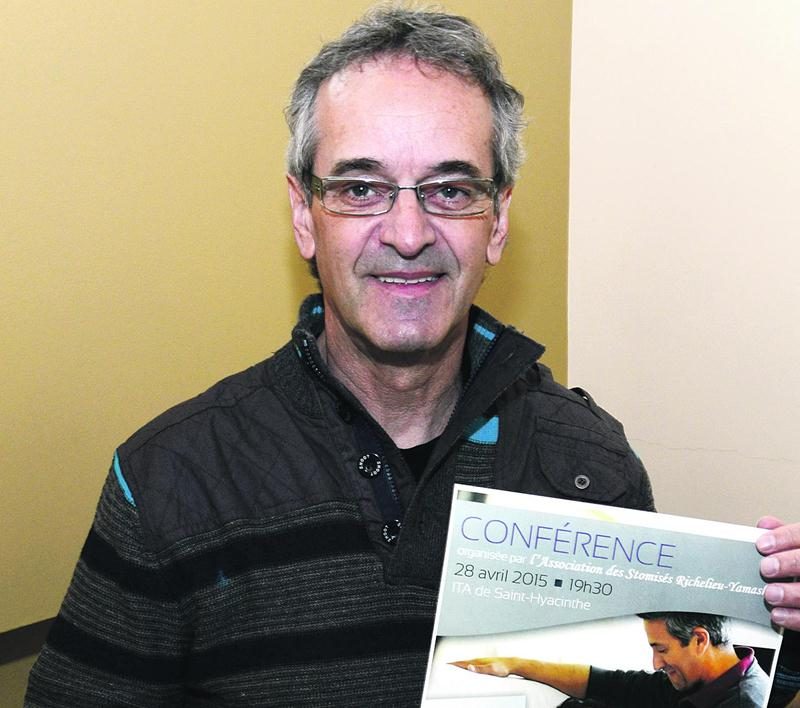 « Toute personne ayant un problème de santé a intérêt à venir », souligne Jacques Beaudreault, qui organise la conférence Malade et... heureux? pour l’Association des stomisés Richelieu-Yamaska. Photo François Larivière | Le Courrier ©