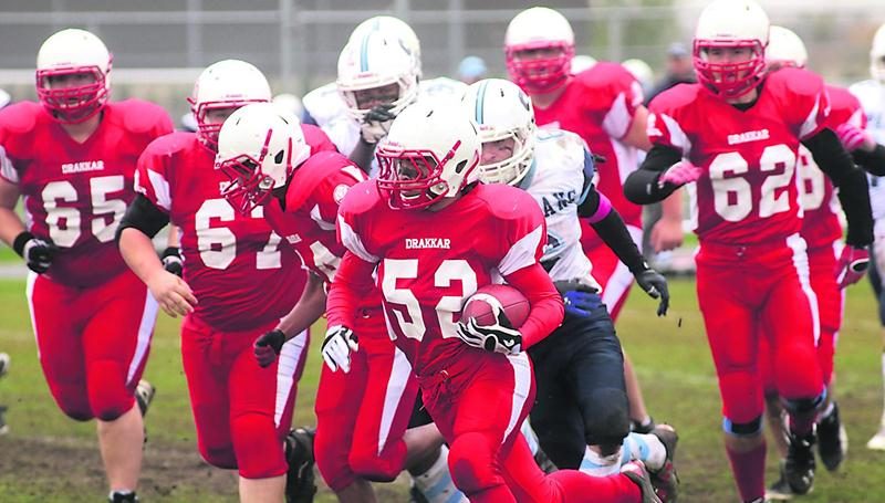 Le Drakkar a facilement battu Châteauguay Valley 48 à 0 en demi-finale juvénile division 3. Photo Robert Gosselin | Le Courrier ©