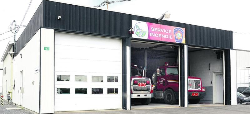 La caserne des pompiers de Saint-Simon tombera bientôt sous l’autorité du Service de sécurité de Saint-Hyacinthe. Photo François Larivière | Le Courrier ©