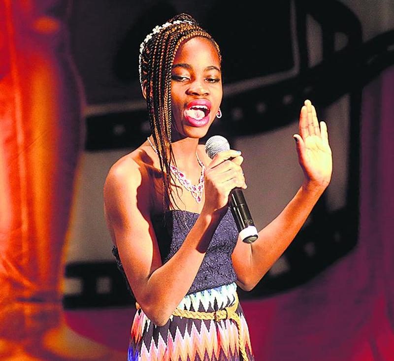 La chanteuse Chance Gnamien de l’école Lafontaine.
