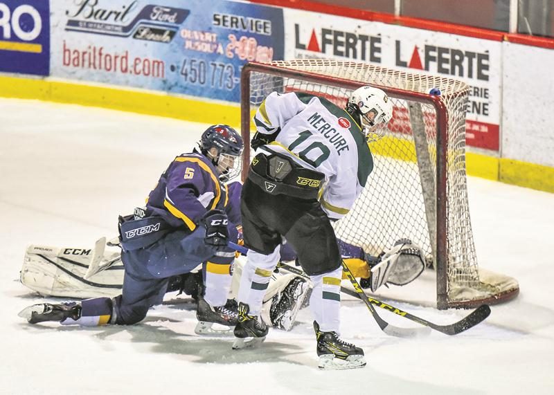 Tristan Mercure a marqué deux buts en avantage numérique vendredi face aux Commandeurs. Photo François Larivière | Le Courrier ©