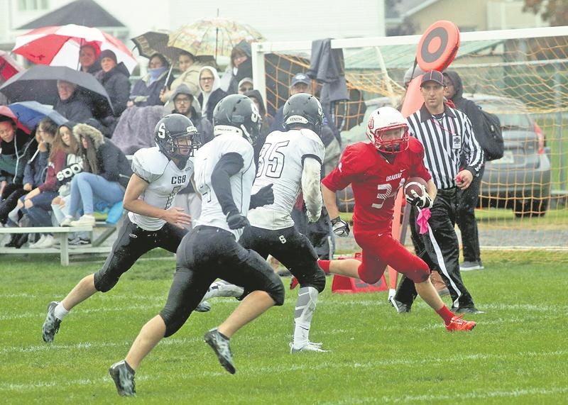 Le Drakkar juvénile a terminé sa saison régulière avec une victoire de 16 à 13 contre le Collège Saint-Bernard. Photo Robert Gosselin | Le Courrier ©