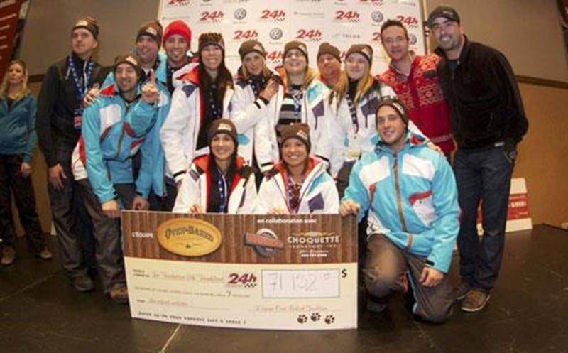 L'équipe Oven-Baked Tradition / Antonio Moreau a amassé 71 152 $ en vue du 24 heures de ski Tremblant 2011, ce qui lui a valu la première position.