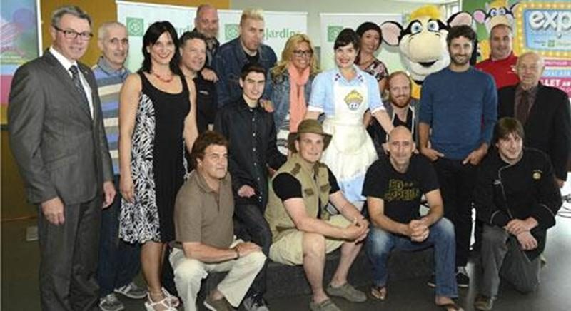 Plusieurs artistes qui se produiront sur la scène de l'Expo-Bar ont participé au dévoilement de la programmation de la 177 e édition de l'Expo de Saint-Hyacinthe.