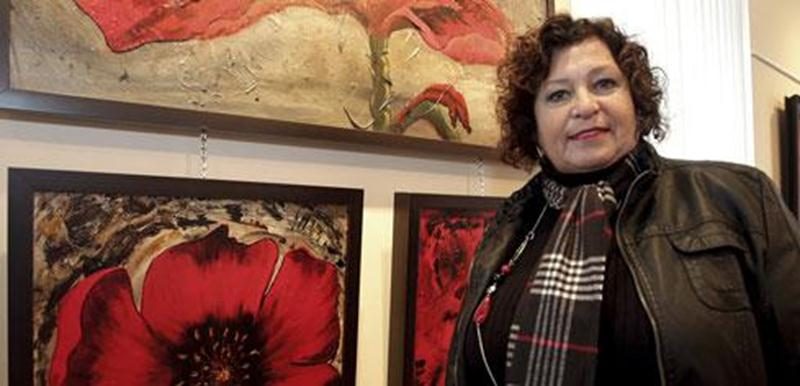 Diane Fontaine Picard expose ses toiles à la Médiathèque maskoutaine jusqu'au 29 janvier.