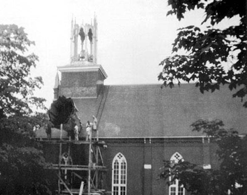 Aspect du clocher, à la suite du bris en 1947.