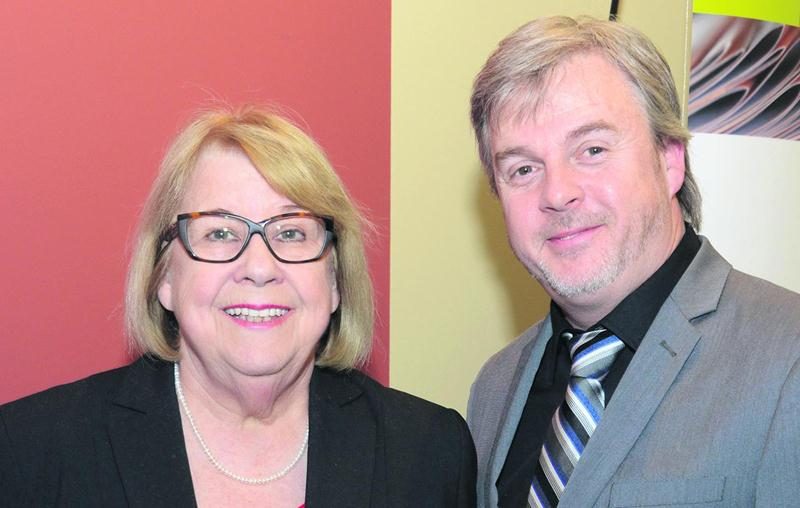 La présidente du CLD Les Maskoutains, Francine Morin, et le directeur général de l’organisme, Charles Fillion, dresse un bilan très positif de l’année 2014. Photo François Larivière | Le Courrier ©