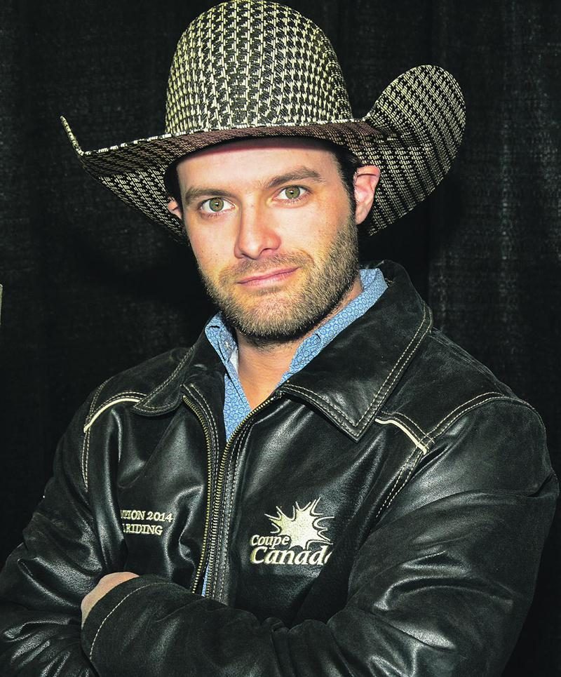 Nicolas Brien, un cowboy de Sainte-Madeleine, sera en action samedi au rodéo présenté au Salon du Cheval. Photo François Larivière | Le Courrier ©