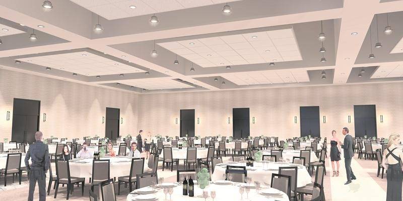 Grande salle de banquet du futur centre de congrès de Saint-Hyacinthe.  Photothèque | Le Courrier ©
