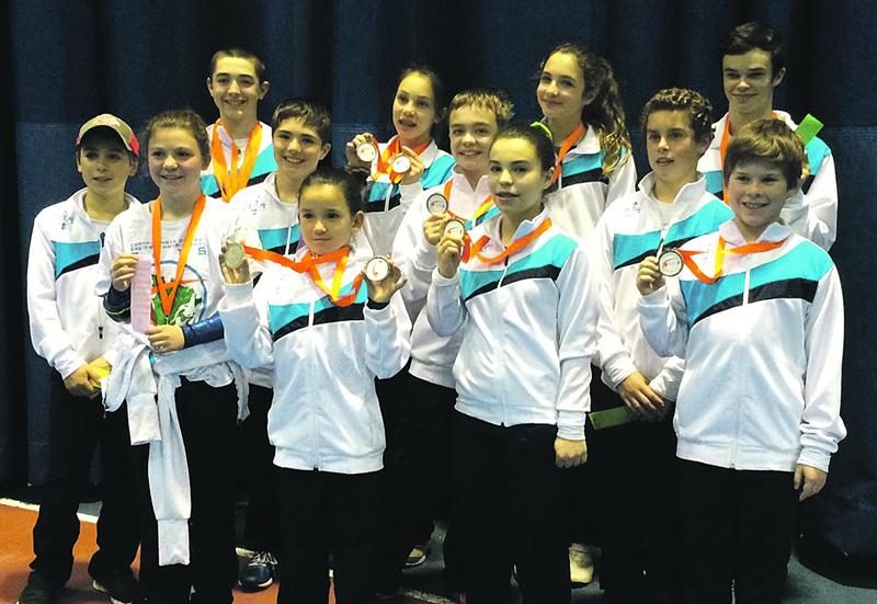 Les représentants de Gymnaska-Voltigeurs au championnat de l’Est du Canada Photo Courtoisie