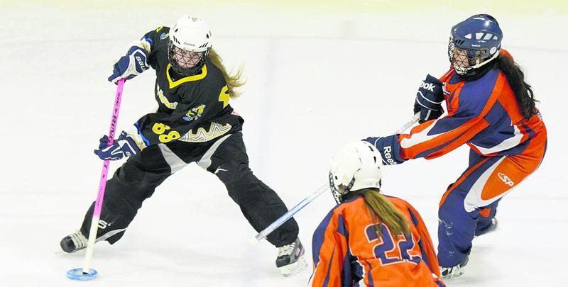 Ringuette Saint-Hyacinthe a vu son nombre de membres doubler cette saison, frôlant la centaine d’adeptes. Photo François Larivière | Le Courrier ©