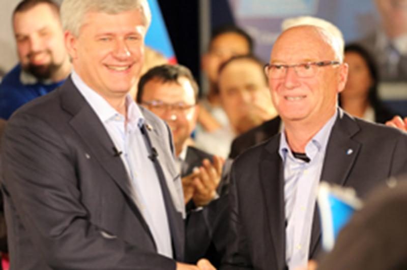 Stephen Harper courtise les Maskoutains