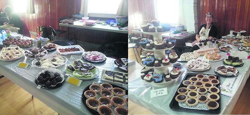 La fameuse table des desserts qui a fait la renommée du Cercle de Fermières de Saint-Hugues.