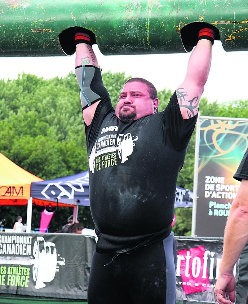 Kevin Brown a terminé au 5e rang au Championnat canadien d’athlètes de force. Photo Dominique Jacques
