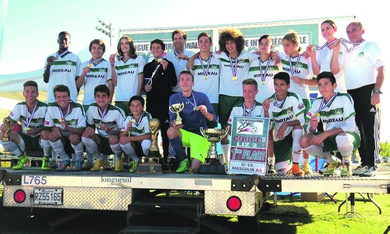 Le FC Saint-Hyacinthe U15 AA masculin a remporté les séries éliminatoires de la LIZ2. Photo Courtoisie