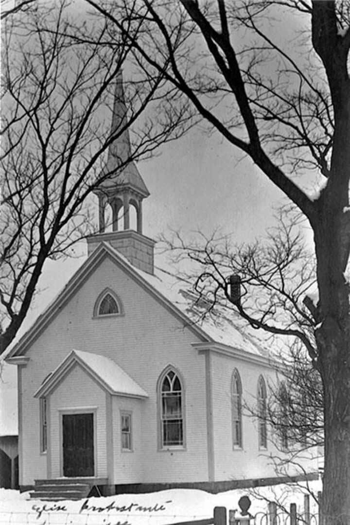 Nouvelle église protestante de Saint-Pie, en 1909, aujourd’hui disparue.